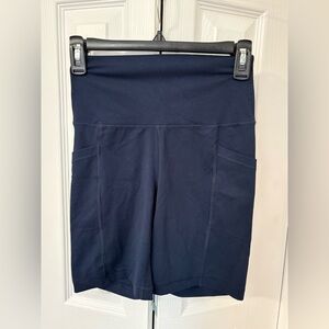 Women's Navy High-Waisted Biker Shorts